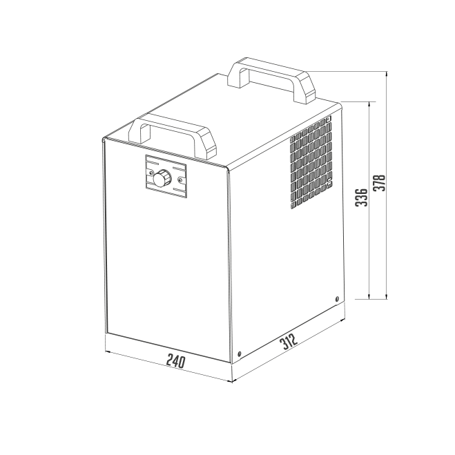 Dimensions du Soda PYGMY 25 Green Line (Under counter)