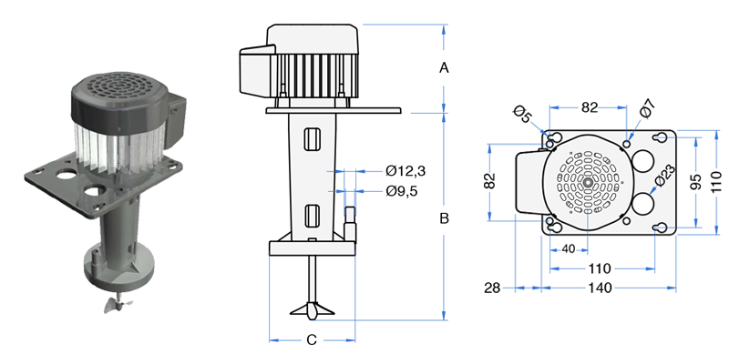 Pompe avec agitateur NRG 12