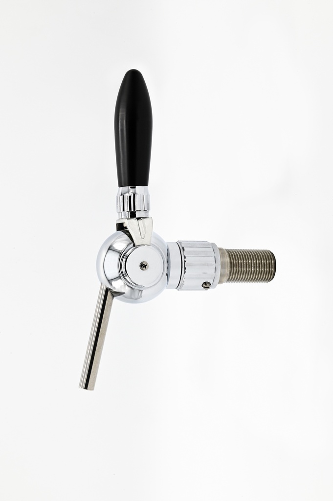 Robinet pour bière Cosmo en Inox filleté en 5/8" sur 50mm avec raccord John Guest embouti.