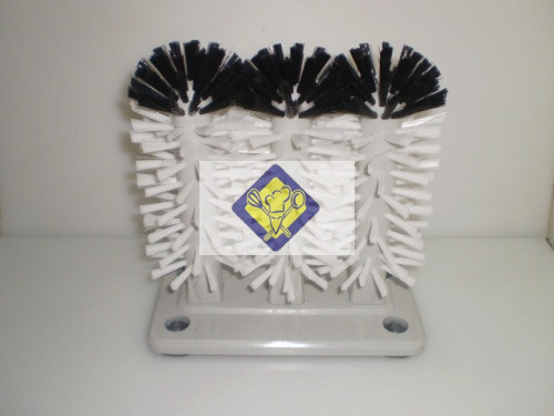 Triple brosse à verre de 18cm