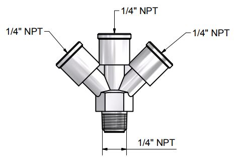 [MM 3105680-NPT] Fourche de distribution 1/4"