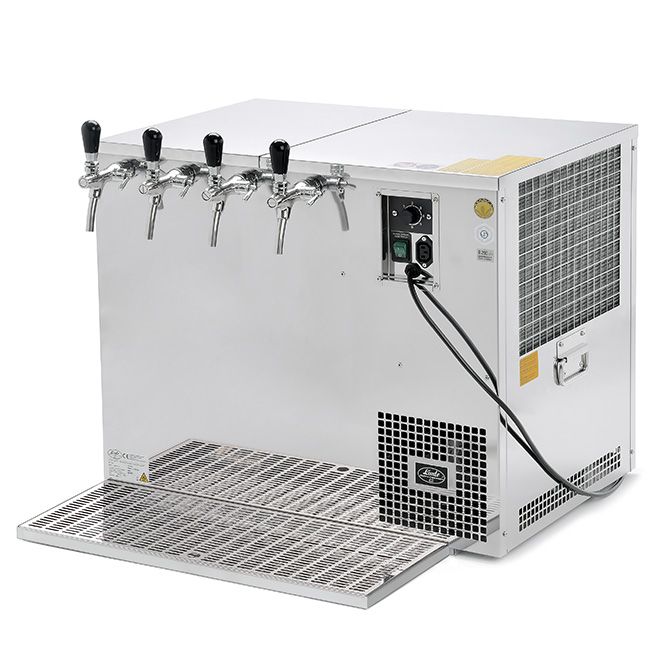 [VCH 02332] Tireuse à bière à 4 Becs AS-160 INOX TROPICAL Lindr GREEN LINE