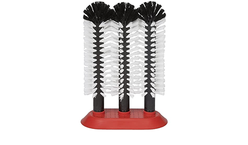 [DEL_9130] Triple brosse à verre de 25cm (base caoutchouc)